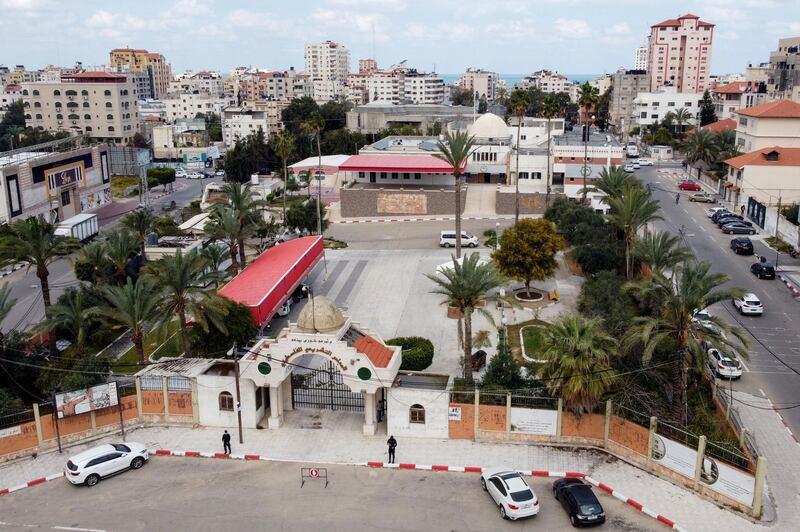 An aerial view of the Palestinian Legislative Council, in Gaza. Reuters