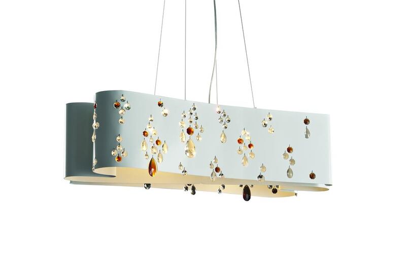 Curve ceiling light, Dh1,900. Courtesy Al Hizaifa Furniture