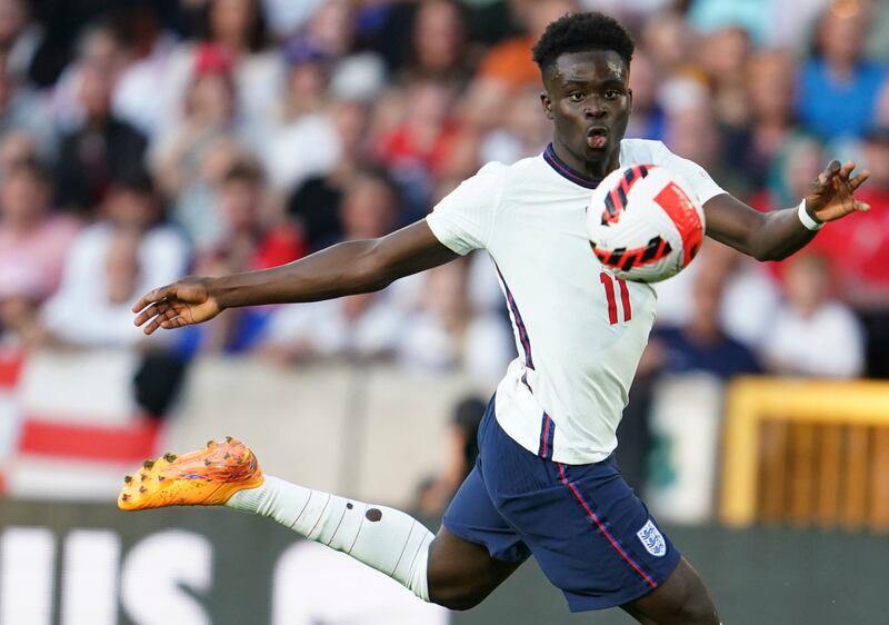 England attacker Bukayo Saka. AP