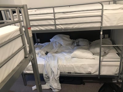 The refugees say they are living in these cramped rooms. Photo: Supplied