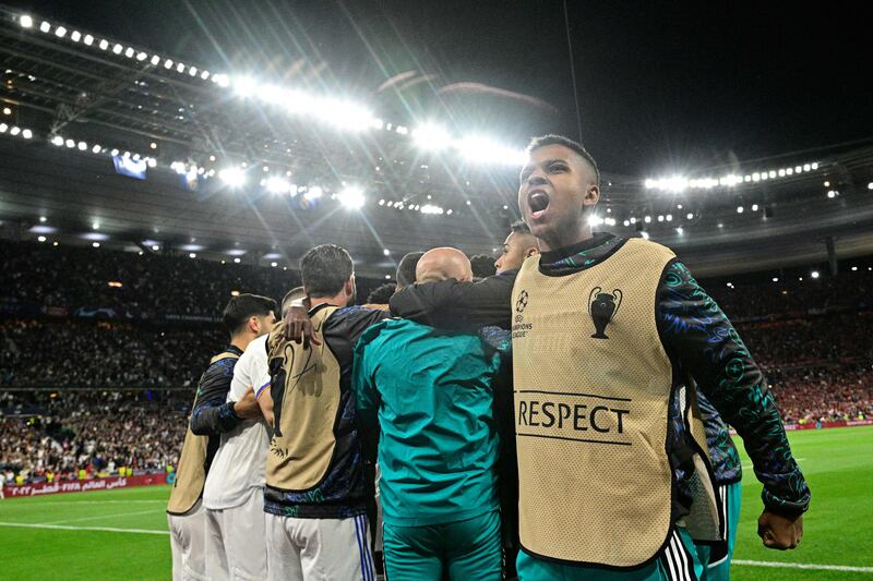 Rodrygo (Vinicius 90'+3) - N/A. AFP