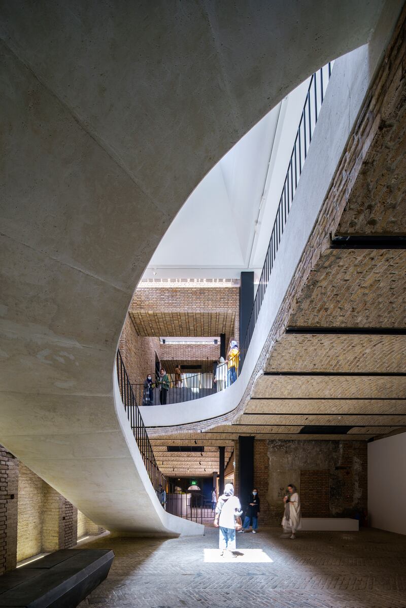 Argo Contemporary Art Museum & Cultural Centre, Tehran, Iran. Distinct materials differentiate new additions from the brick-built historic fabric in this contemporary art museum housed in an abandoned 100-year-old brewery. 