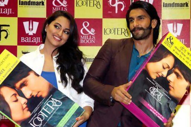 Ranveer Singh and Sonakshi Sinha appear on special edition Mills & Boon novels to promote their forthcoming film, Lootera. AFP