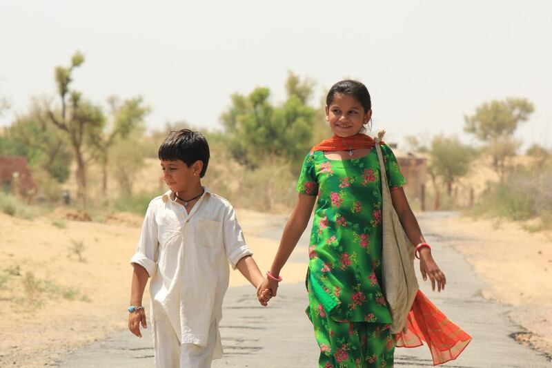 The young actors Krrish Chhabria and Hetal Gada in Dhanak. Photo by Sumit Deshpande   