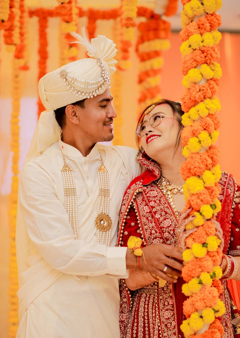 Hilda and Suraj are among several couples of different nationalities who have chosen the Hindu temple as the venue for their wedding. Photo: Suraj Negi