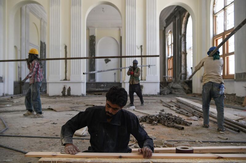 The renovation seeks to undo damage from two major fires as well as shelling and gunfire during Afghan conflicts. AFP
