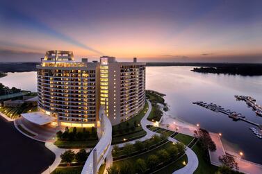 Disney Vacation Club's Bay Lake Tower in Florida overlooks Walt Disney World. The 15-storey resort is a timeshare property and offers 'home-like conveniences' for families. Courtesy of Disney