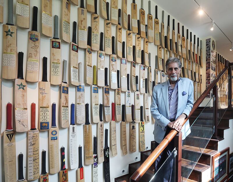 Dubai, United Arab Emirates-March,12, 2016: Shyam Bhatia pose during the interview at his cricket museum in Dubai.  ( Satish Kumar / The National  ) 
ID No: 69040
Section: News
Reporter: Ramola Tallwar *** Local Caption ***  SK-ShyamBhatia-12032016-05.jpg