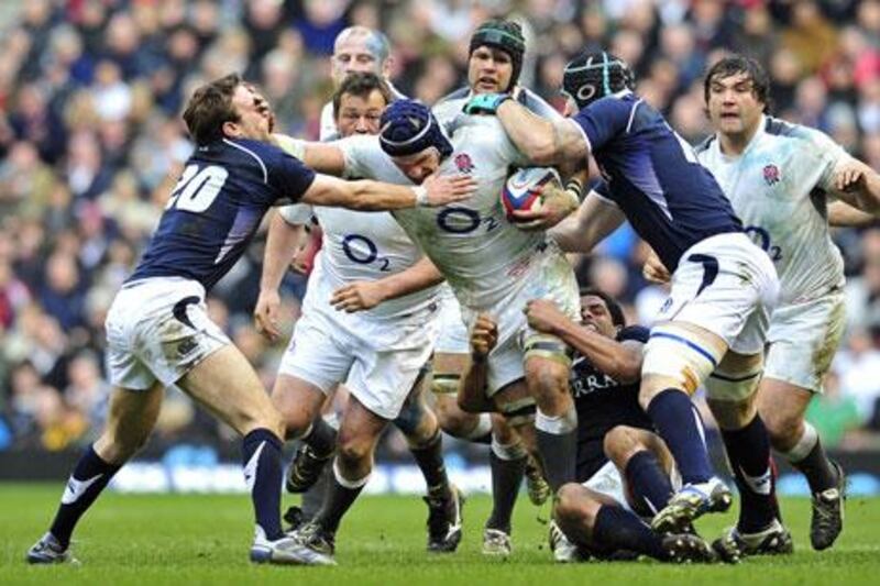 Scottish players, in blue, have never needed to dig deep to get motivated to face their English counterparts.