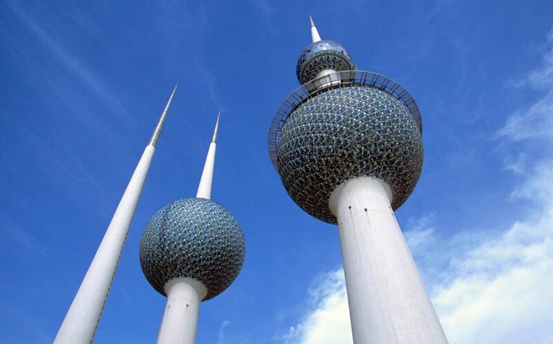 Water towers, Kuwait City, Middle East. (Photo by Giles Barnard/Construction Photography/Avalon/Getty Images)
