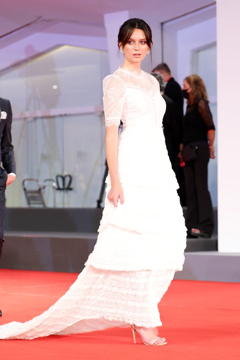 Blogger Valentina Corvino arrives for the premiere of 'Halloween Kills' during the 78th annual Venice International Film Festival on September 8, 2021. Getty Images