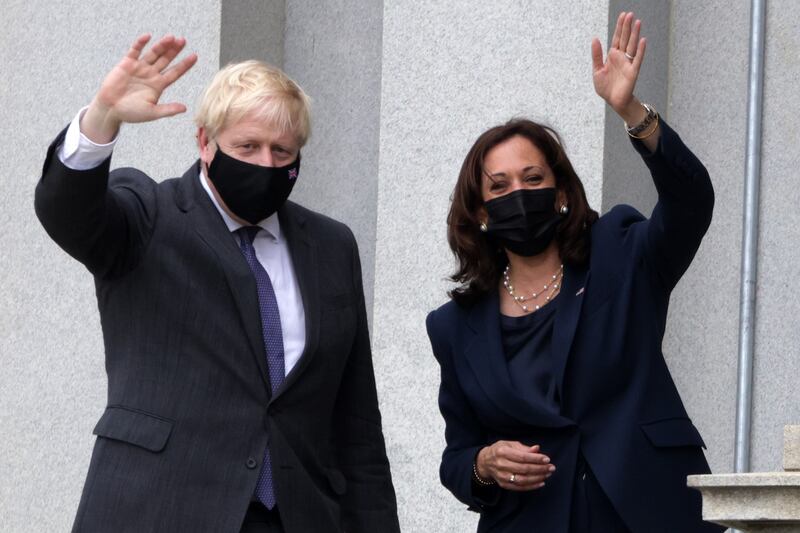 Kamala Harris meets British Prime Minister Boris Johnson on September 21, 2021. Getty Images / AFP