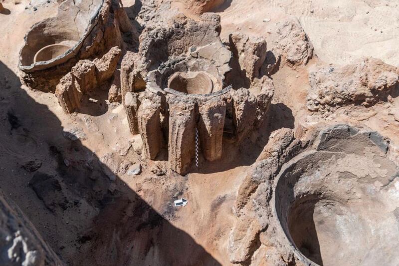 The remains of vats used for beer fermentation, in a complex which may be the world's "oldest" high-production brewery, were uncovered in the Abydos archaeological site near Egypt's southern city of Sohag. Egyptian Ministry of Tourism and Antiquities / AFP