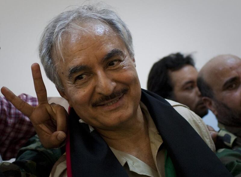 Field Marshal Khalifa Haftar tried unsuccessfully to have the lawsuits against him tossed out, claiming immunity as head of state. AP