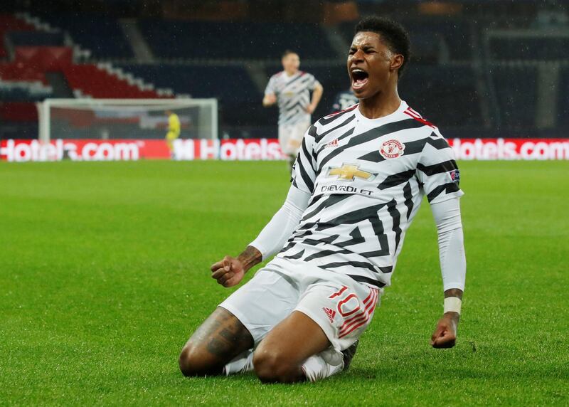 Marcus Rashford - 9: Dangerous when getting ball on half turn, less so with back to goal. Made wrong choice when he overhit a ball for Martial at start of second half when 2 vs 1. Remained lively and got the winner – again – against PSG away. Great turn and fine finish for goal. Reuters