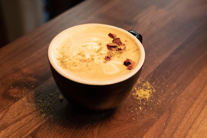 The signature rose latte at Pistachio. Sophie Tremblay / The National