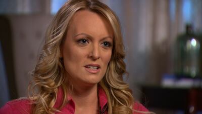 Stormy Daniels, an adult film star and director whose real name is Stephanie Clifford is interviewed by Anderson Cooper of CBS News' 60 Minutes program in early March 2018, in a still image from video provided March 25, 2018.   CBSNews/60 MINUTES/Handout via REUTERS. ATTENTION EDITOR - THIS IMAGE WAS TAKEN BY A THIRD PARTY. NO ARCHIVES, NO RESALES, MANDATORY CREDIT.