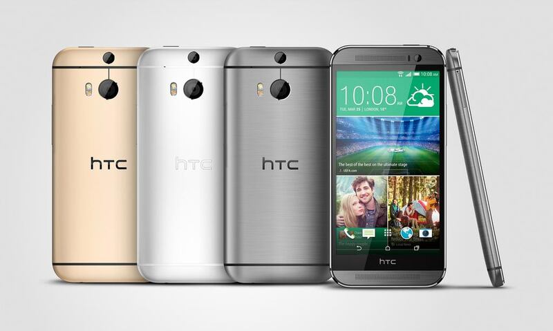 A handout photo of HTC One M8 phones. Courtesy HTC
