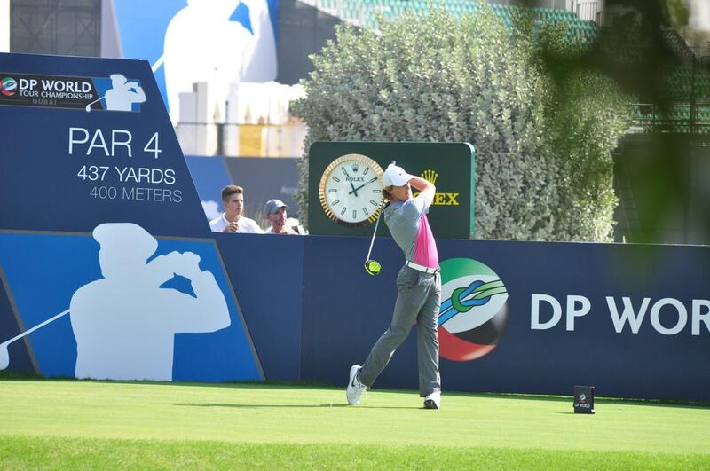 Tommy Fleetwood made a late charge at the DP World Tour Championship but not enough to improve his world ranking by much last month. Kumar Shyam / The National