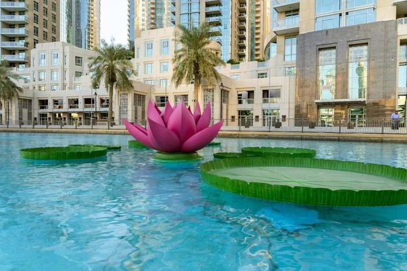 There is a floating garden to explore at the Dubai Fountain. Courtesy The Dubai Fountain