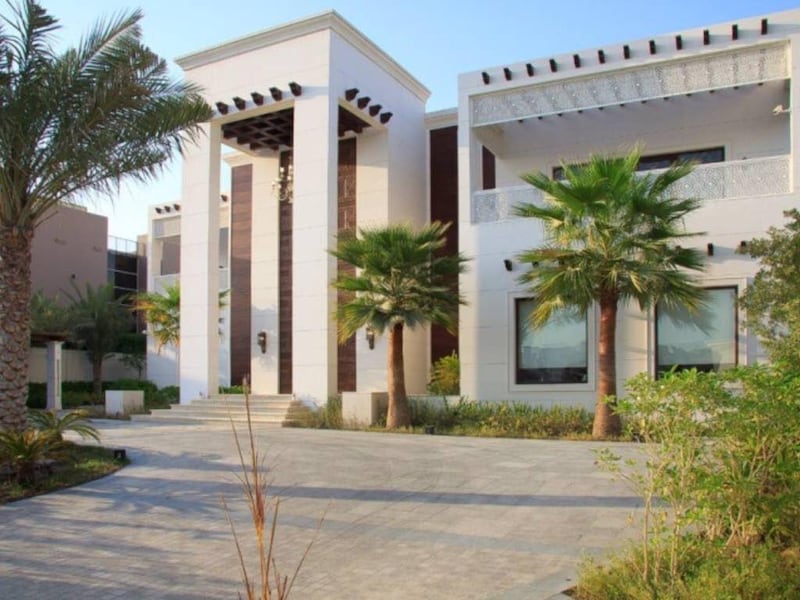 The entrance to the villa in Emirates Hills.