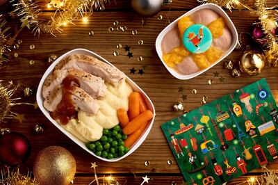 Despite changes in air travel norms due to the pandemic, Emirates will serve its annual festive menu on select flights from December 8. Courtesy Emirates