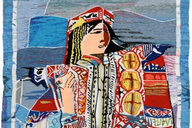 Safia Farhat . La Mariee, 1963  Tapestry, 172 x 100 cm.  Image courtesy of Barjeel Art Foundation, Sharjah.