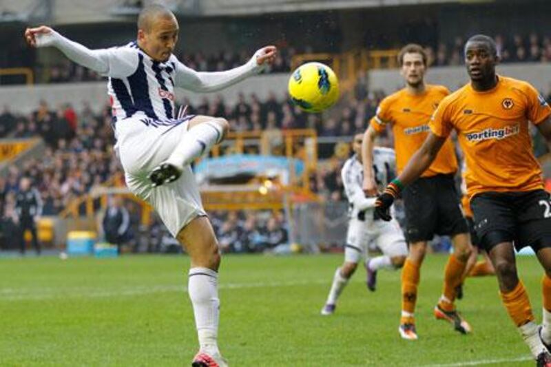 Peter Odemwingie scored a hat-trick for West Brom against Wolves.