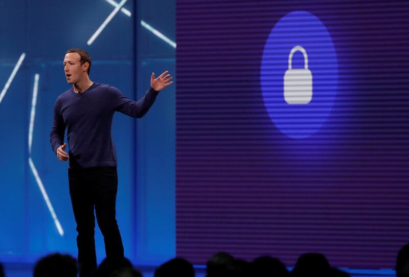 FILE PHOTO: Facebook CEO Mark Zuckerberg speaks at Facebook Inc's annual F8 developers conference in San Jose, California, U.S. May 1, 2018. REUTERS/Stephen Lam/File Photo