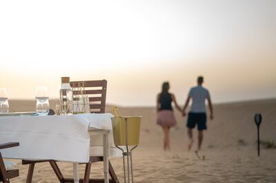 Bnbme’s desert picnic set-up is popular with couples.