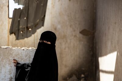 A girl at Al Hol camp, which holds about 51,000 people, including 25,000 children. AP