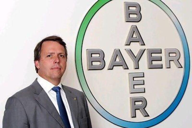 Harald Liedtke came to Dubai last month to take over as regional managing director for Bayer. Satish Kumar / The National