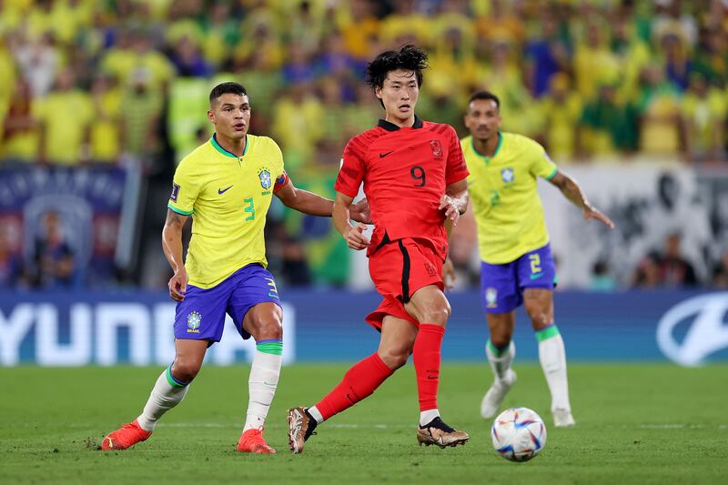 Thiago Silva - 8. Sublime pass for the third. He was in an attacking position as he became, at 38, the oldest player to assist in this World Cup. Hit long balls and intercepted. The shot for South Korea’s goal deflected off him. Getty