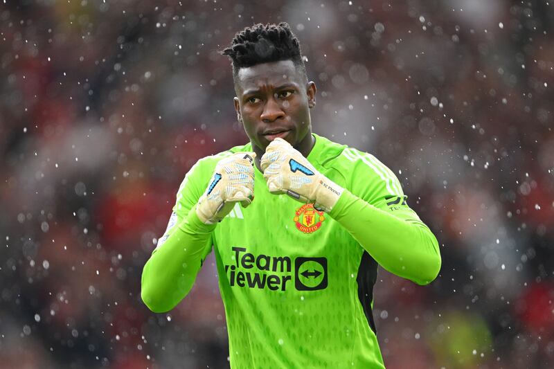 MANCHESTER UNITED RATINGS: Andre Onana - 6. Conceded two in the first three minutes. Was stuck inside his six yards box for the first. Nowhere for the second. Then barely called up until United had taken the lead, when he cleared a ball (poorly) and made a near post save. Booked. Getty