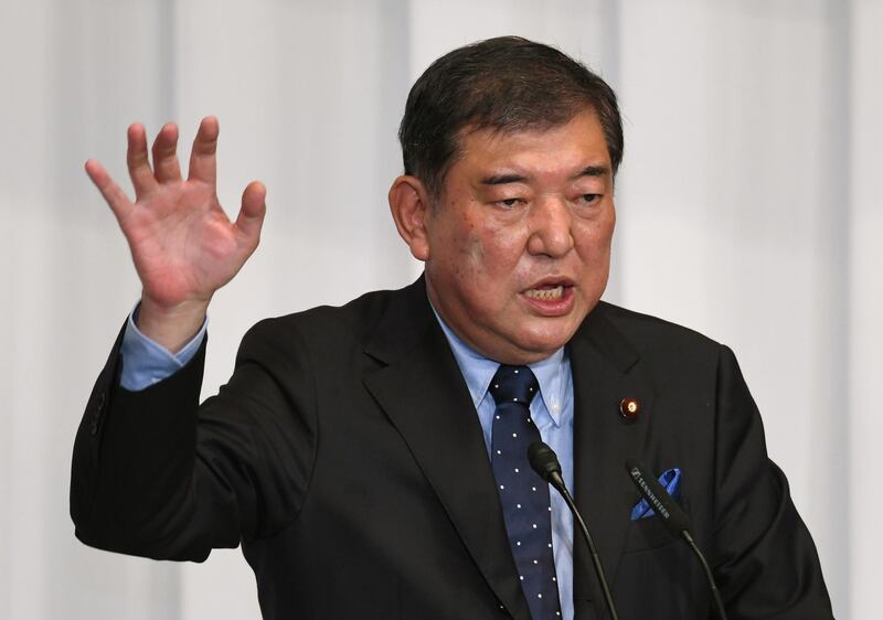 Japan's former defence minister Shigeru Ishiba is seen as seen as a strong orator with significant political experience. AFP