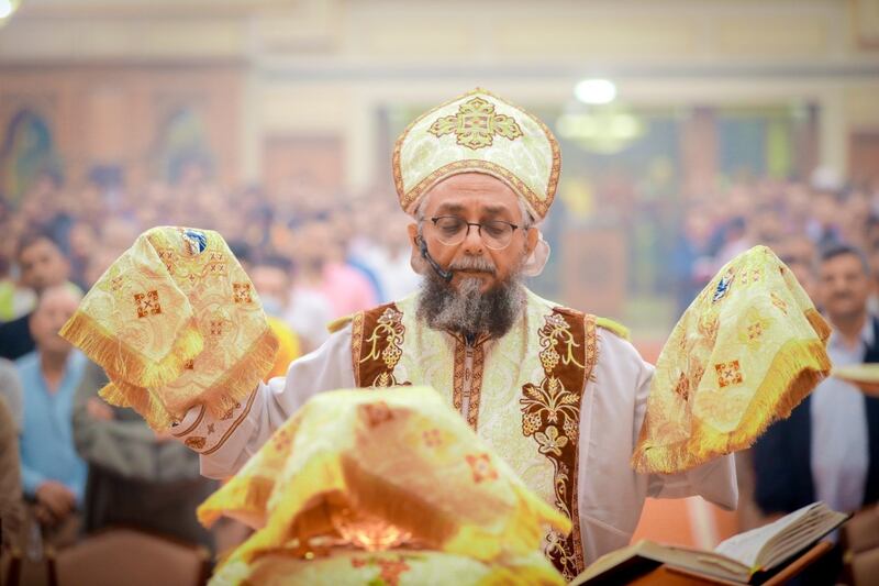 St Anthony’s Orthodox Church's services began at 8pm and lasted until after midnight. Photo: Ramez Riad