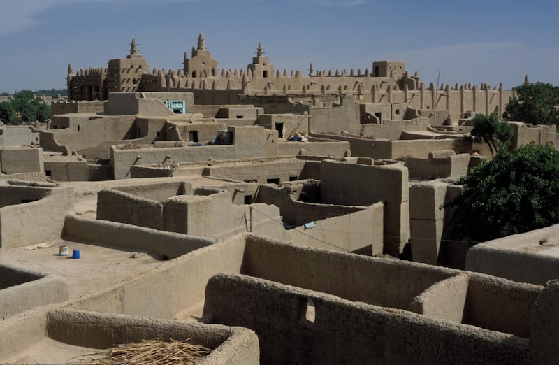 View over Djenne looking towards the Great Mosque. Courtesy Trevor Marchand