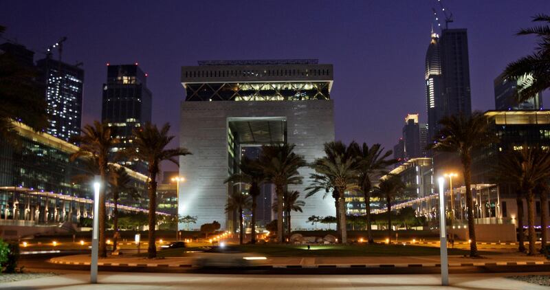 The Gate building at the Dubai International Financial Center in Dubai. AP Photo