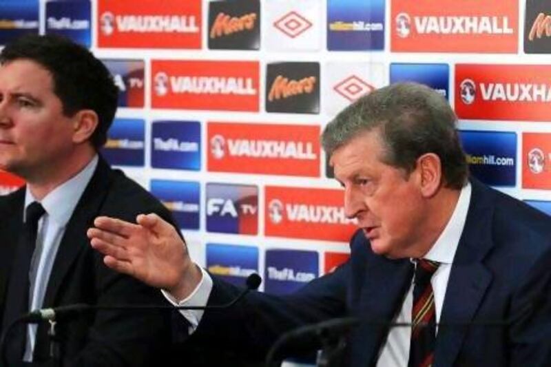 Roy Hodgson explains a few selections of his at the news conference to announce his Euro 2012 squad.