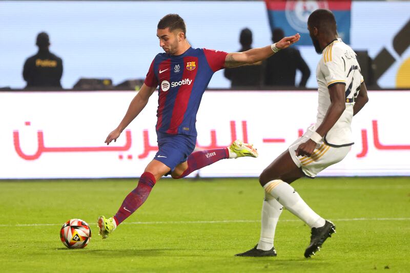 Was unfortunate not to score his side’s first goal but Lunin saved. Hit the woodwork but then Madrid scored four against Barca for the second time in three clasicos and Barcelona’s strikers are struggling to score. AFP