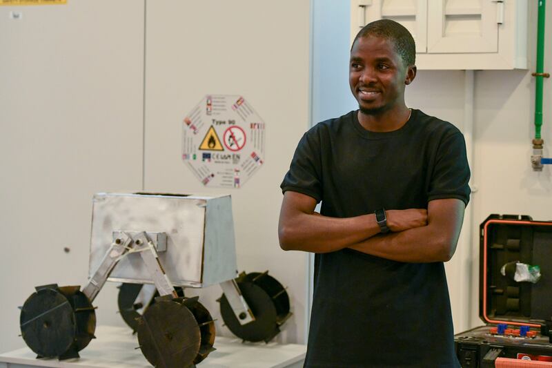 Mubarak Yakubu, 30, is a Nigerian student pursuing a doctorate in robotics at Khalifa University. 
