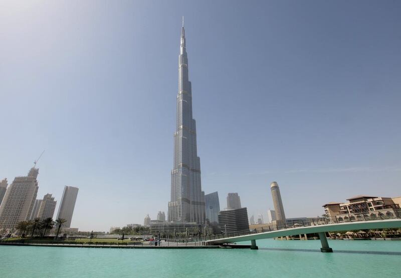 Apartment prices at the Burj Khalifa have risen again as the wider Dubai market strengthens. Jeffrey Biteng / The National