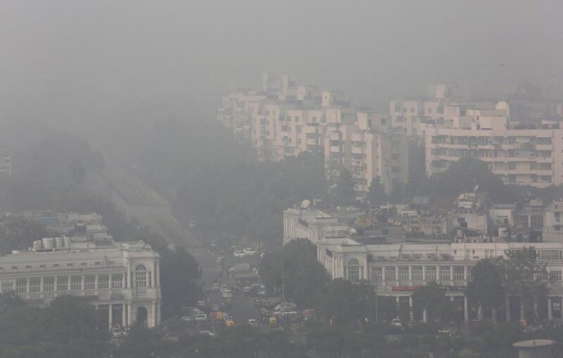 An aerial view of the Connaught Place area of New Delhi, India on December 8, 2015. Harish Tyagi/EPA