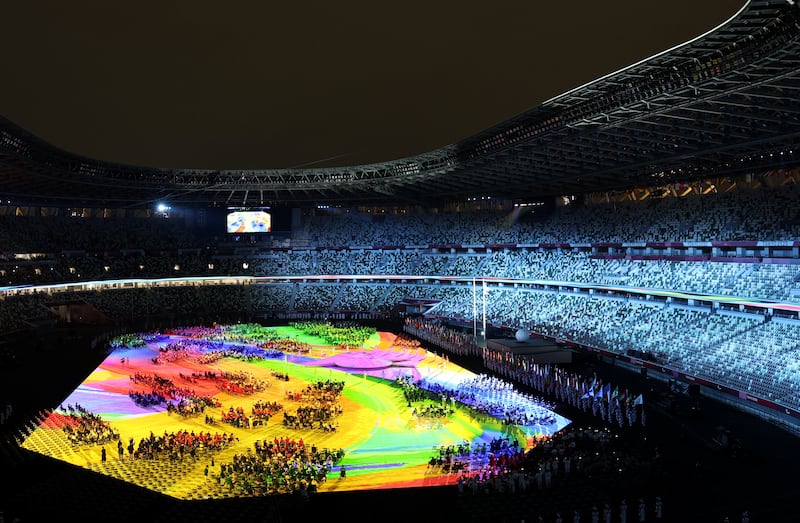 The opening cermony of the Tokyo Paralympics at the National Stadium on Tuesday, August 24. Reuters