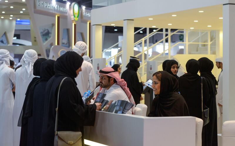 Abu Dhabi, United Arab Emirates - Abu Dhabi Career Fair takes place at the Abu Dhabi National Exhibition Centre on January 29, 2018. (Khushnum Bhandari/ The National)