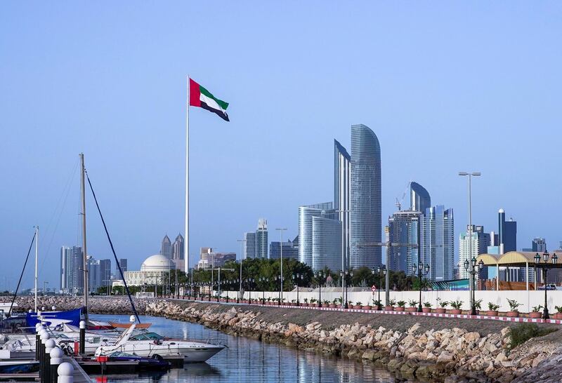 Abu Dhabi, United Arab Emirates, May 2, 2020.  The Abu Dhabi Corniche as the sun sets on Saturday.
Victor Besa / The National
Section:  NA
For:  Standalone / Stock images