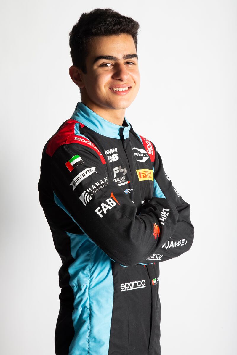 Rashid Al Dhaheri, 15, wants to inspire young Arabs to pursue a career in top-flight motor racing. Photo: PREMA