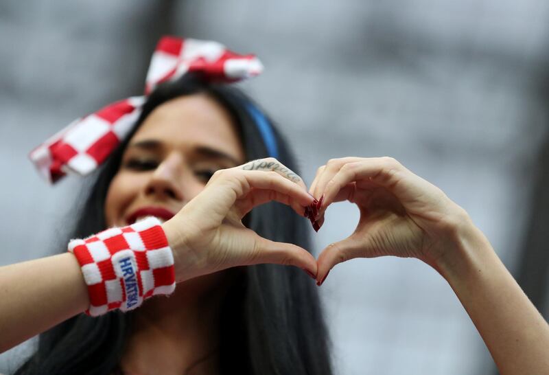 A Croatia fan outside the stadium. Reuters