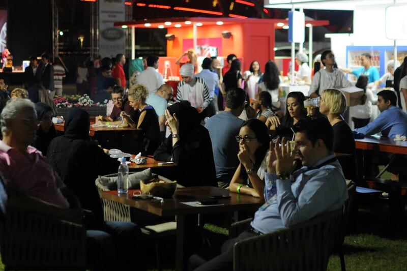 The first night of Taste of Abu Dhabi attracted large crowds to the Du Arena at Yas Island. Delores Johnson / The National