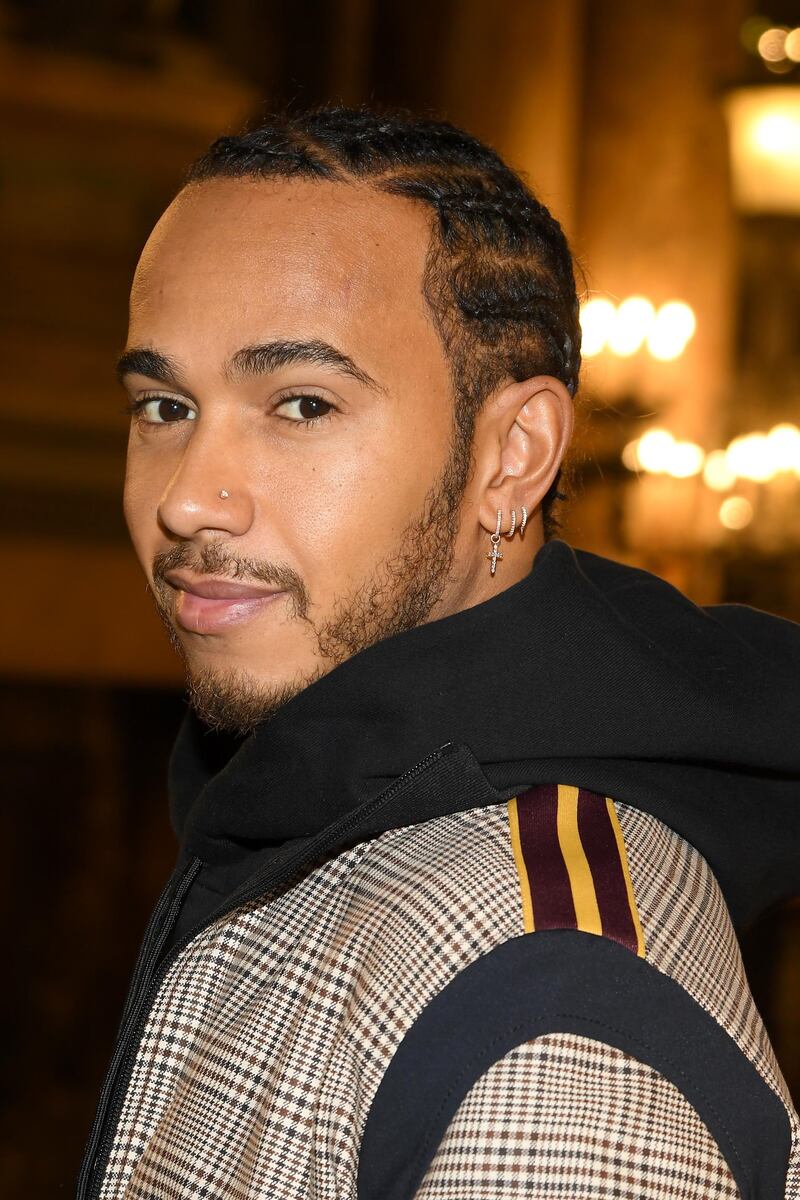 Lewis Hamilton at Stella McCartney (Photo by Pascal Le Segretain/Getty Images)